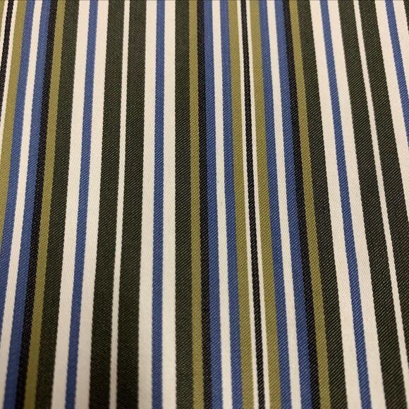 ETRO green blue striped dress shirt Sz 38 - Picture 4 of 5